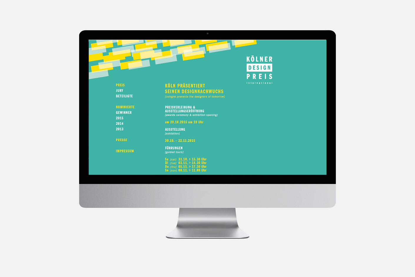Kölner Design Preis – Website